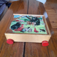 Стара детска игра с кубчета #11, снимка 1 - Антикварни и старинни предмети - 44863001