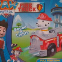 Пожарна с куче Пес ПАТРУЛ, с батерии , снимка 1 - Електрически играчки - 43440530