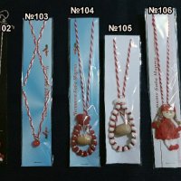Ръчно изработени мартеници - гердани и гривни, различни видове, снимка 3 - Колиета, медальони, синджири - 44115962