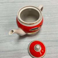 Съветски порцеланов чайник. №2856, снимка 3 - Колекции - 38361643