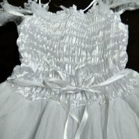 Бяла официална рокля за малки шаферки, снимка 5 - Други - 36721794