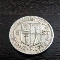 Монета - Мавриций - 1 рупия | 1987г., снимка 1 - Нумизматика и бонистика - 27240398