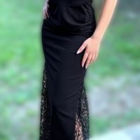 Черна дълга рокля, снимка 1 - Рокли - 43824040