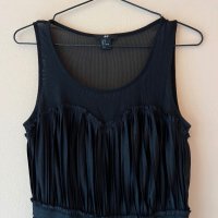 H&M Черна рокля солей с сърцевидно деколте S размер 🖤, снимка 2 - Рокли - 43985300