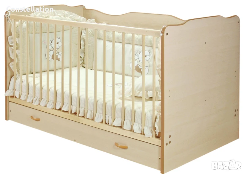 Бебешко / детско легло/кошара с матрак, възглавница + подарък 2 чаршафа, снимка 1