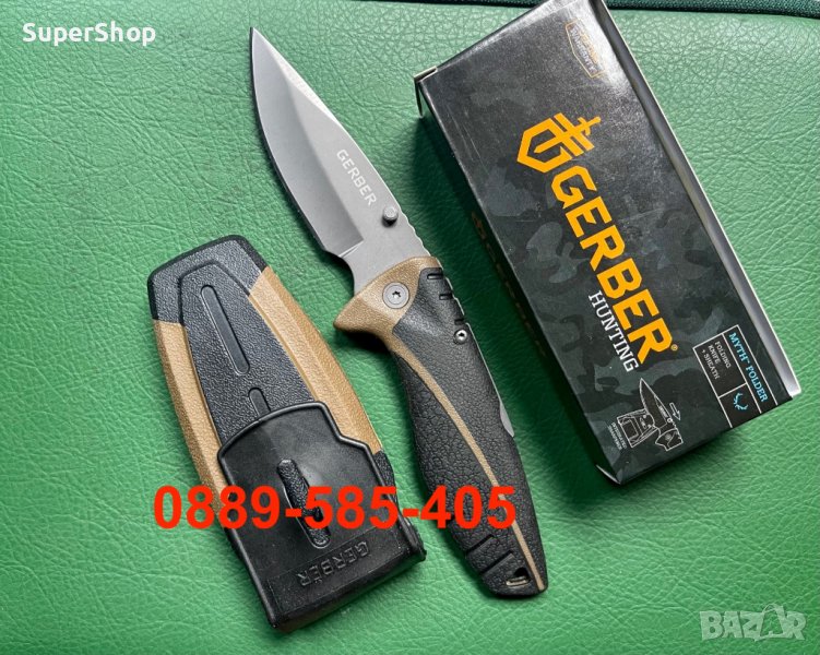 Уникат Сгъваем Нож Gerber с гумен калъф ножове за оцеляване ножка ножа, снимка 1