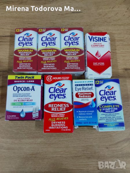 максимално облекчаване на зачервяване изкуствена сълза ,Clear Eyes, снимка 1