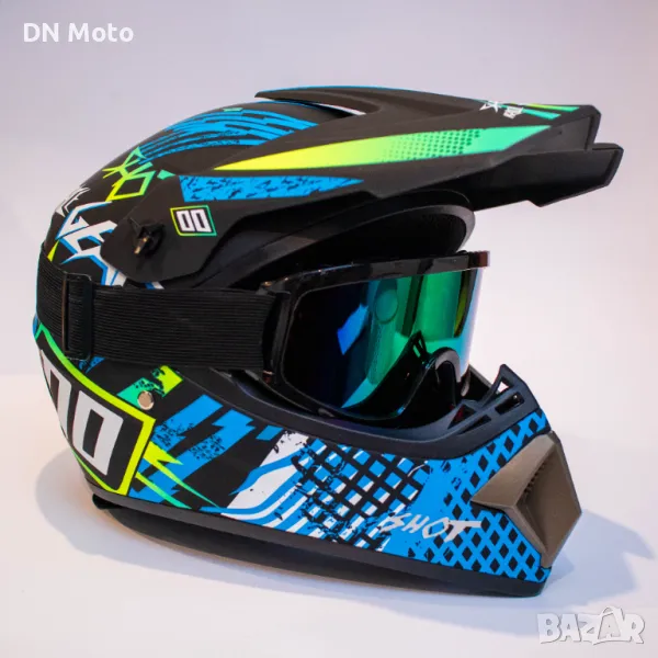 Каска подходяща за мотокрос , планински велосипед , ел. тротинетка, снимка 1