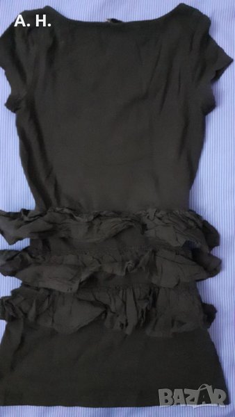 Черна туника с къс ръкав H&M, снимка 1