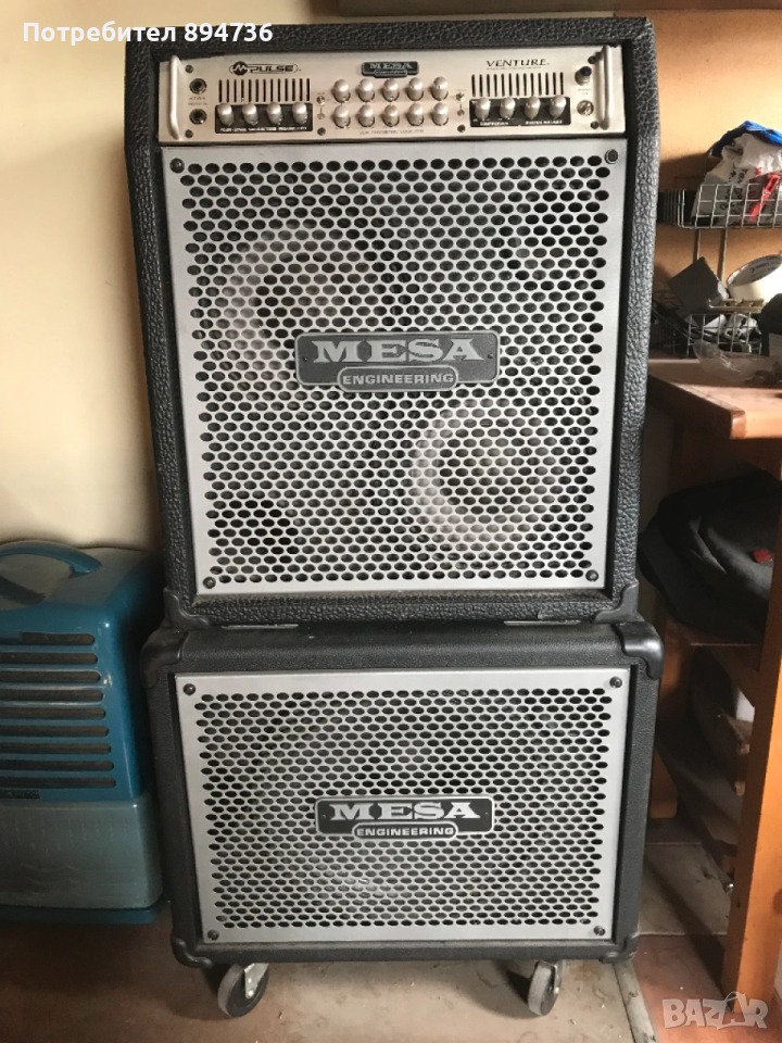  Усилвател за бас китара  Mesa Boogie Venture +кабинет Mesa Boogie PowerHouse  1x15", снимка 1