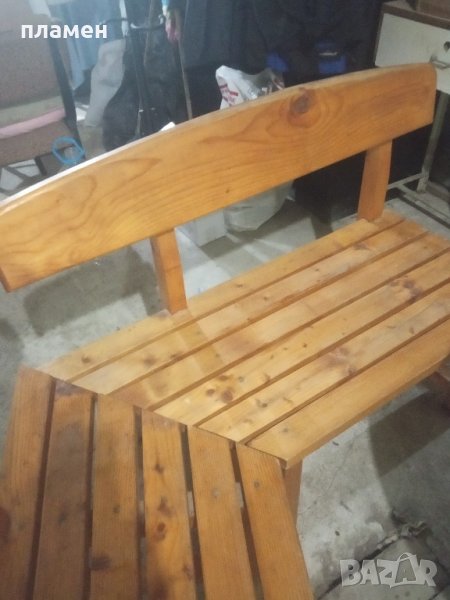 Продавам дървени маса и ъглови пейки , снимка 1