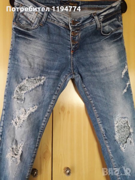 Дамски ефектни дънки, снимка 1