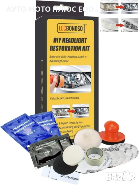 Комплект за Ръчно полиране на Фарове LocBondso., снимка 1