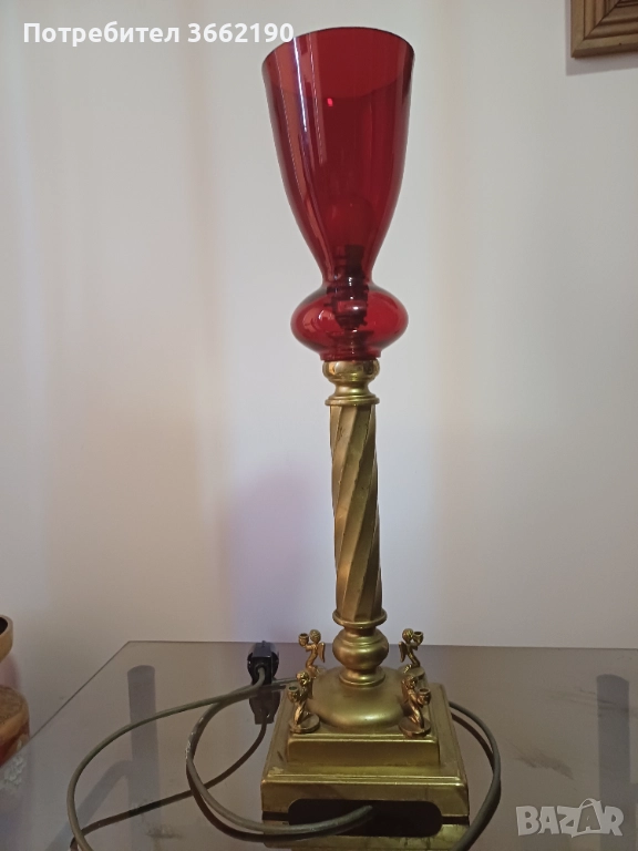 Бронзова лампа, снимка 1