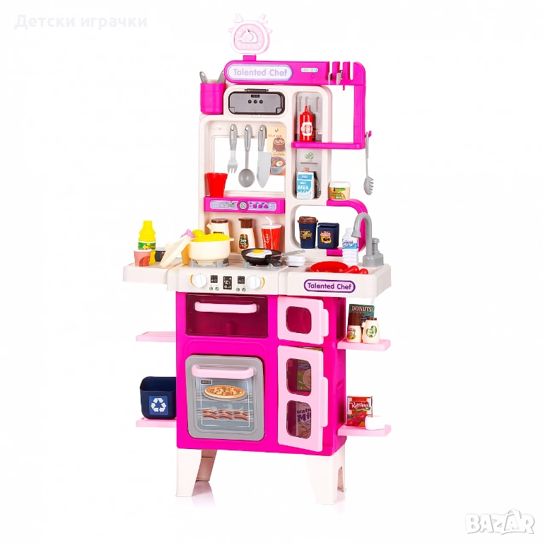 Детска кухня с течаща вода и пара 99см висока, снимка 1