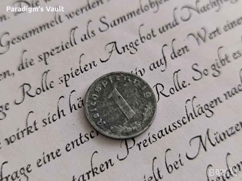 Монета - Трети райх - Германия - 1 пфениг | 1940г.; серия D, снимка 1