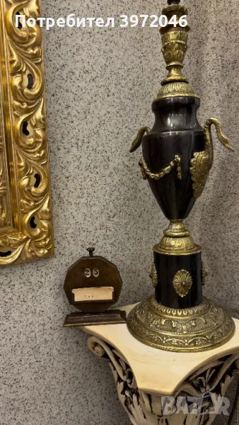 Френска бронзова винтидж лампа , снимка 1