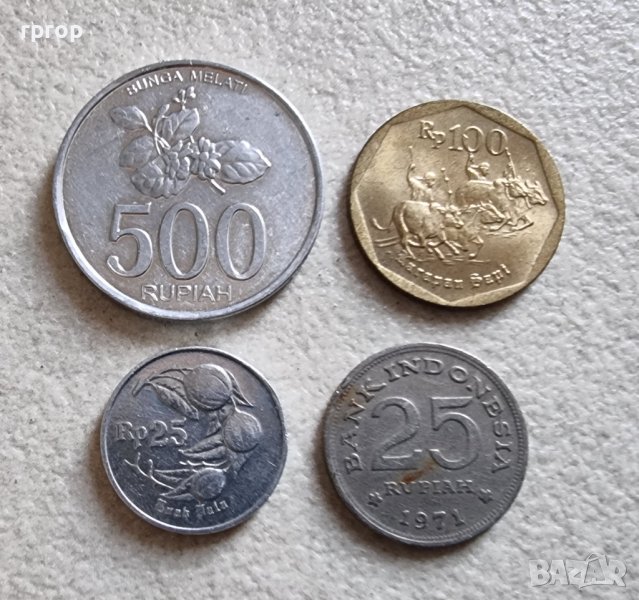 Монети. Индонезия. Индонезийски рупии . 4 бройки., снимка 1
