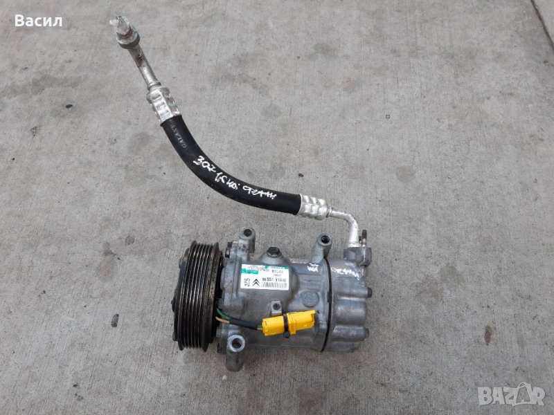 Компресор климатик Peugeot 307 SW 1.6 HDI 1.6hdi 110к.с Пежо 307 СВ Комби 1.6 ХДИ 1.6хди pejo, снимка 1