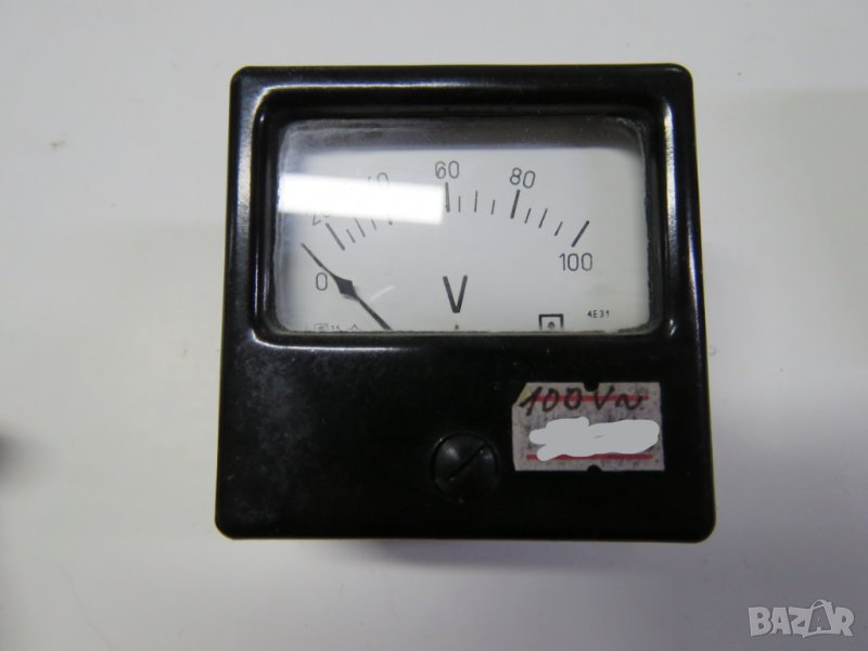 Волтметър български волтметър до 100  волта  променливо - за директно свързване, снимка 1