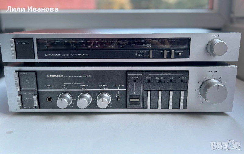 Комплект Pioneer от 1984-та- усилвател SA-550 и тунер TX-540L- отлични, снимка 1