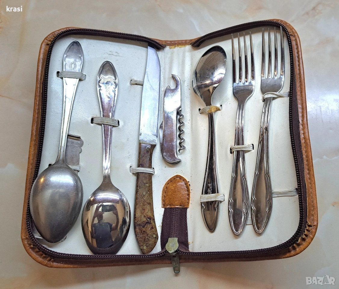 Туристически комплект прибори 1300г България, снимка 1