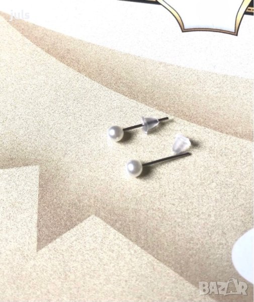 Бижута, синджир, обеци перли, колие «Сърце», комплекти, снимка 1