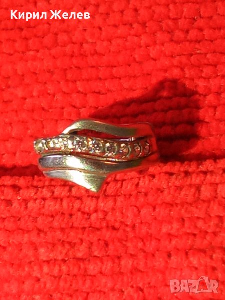 СРЕБЪРНА ВИНТИДЖ АРТ СКЪПОЦЕННА ОБЕЦА СРЕБРО 925 с ФАСЕТИРАНИ ЦИРКОНИ 25831, снимка 1
