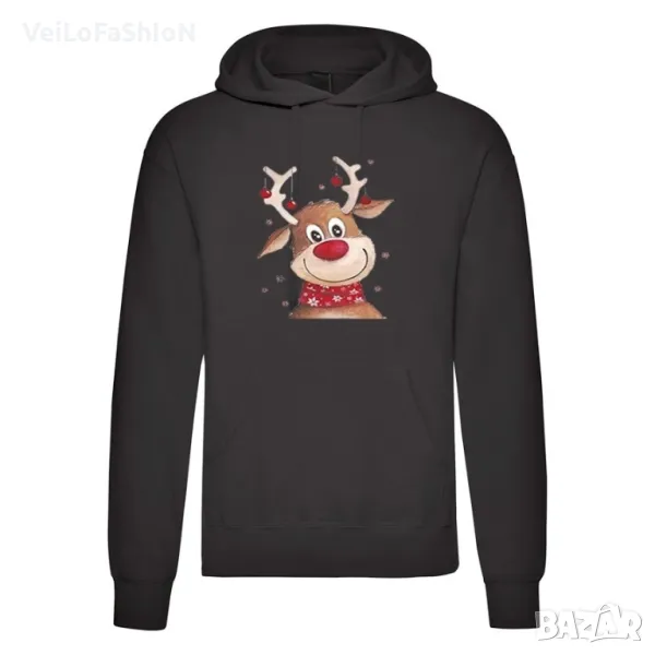 Нов мъжки коледен суичър с Еленче, снимка 1