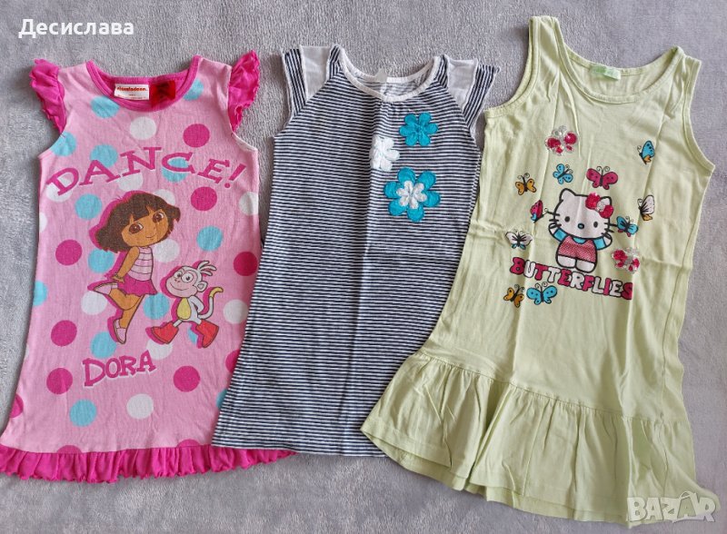 Комплект от 3 детски летни рокли, размер 4-6 години, снимка 1