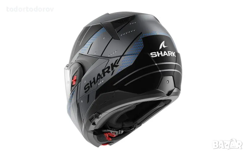 Модуларна Отваряема мото каска за мотор SHARK OXO RYDGER МАТ GRAY, снимка 1