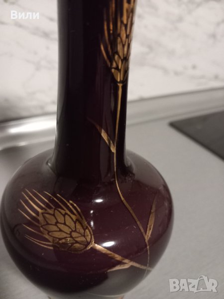 Антикварна  ваза от Murano стъкло с позлата, снимка 1