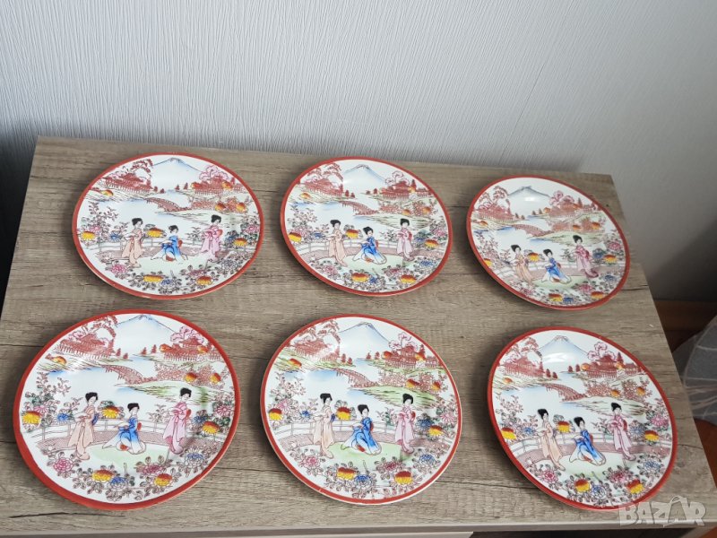 Десертна чиния - японски  порцелан 6 бр., снимка 1