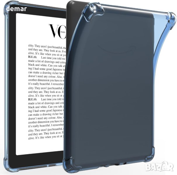 Мек, прозрачен калъф TQQ за 6,8" Kindle Paperwhite M2L3EK/M2L4EK 2021 г., син, снимка 1