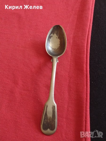 Стара посребрена лъжичка за кафе чай Английски стил с печат за КОЛЕКЦИЯ ДЕКОРАЦИЯ 35272, снимка 1