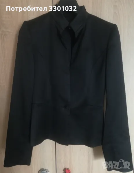 Елегантен черен дамски костюм,размер 36/ S /, снимка 1