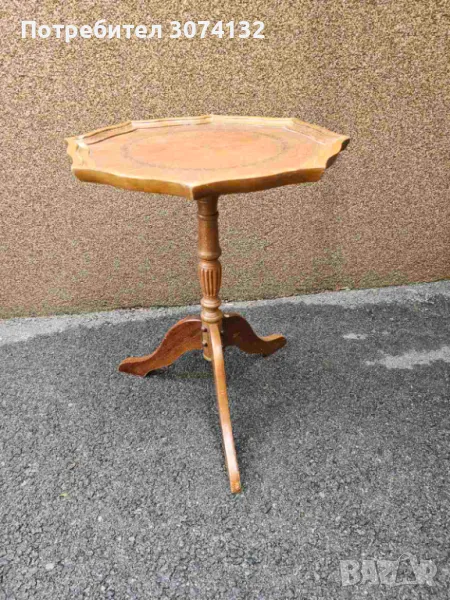 Помощна масичка с кожа, снимка 1