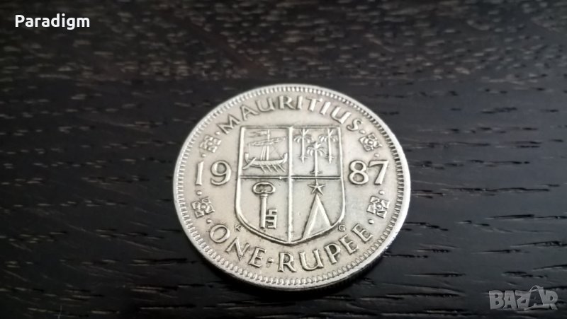 Монета - Мавриций - 1 рупия | 1987г., снимка 1
