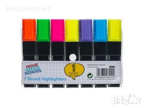 Комплект от 7 броя текст маркери за 5 лв., снимка 1