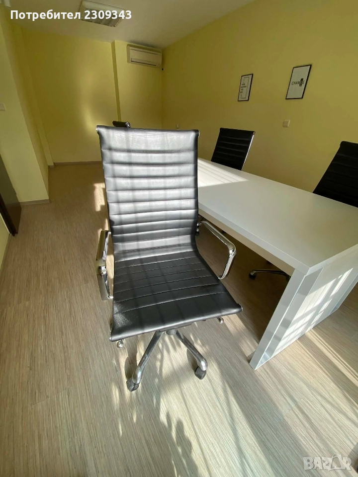 Офис стол, кожен, италиански , снимка 1