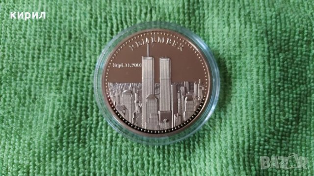 Монета в памет на пожарникарите 11.09, снимка 2 - Нумизматика и бонистика - 35103459