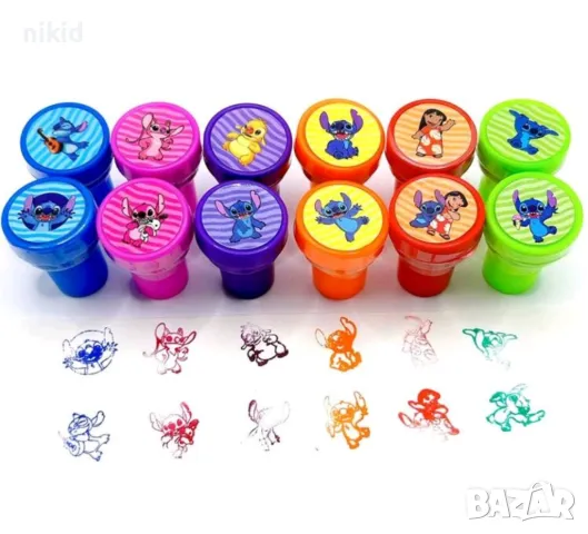 12 бр сет печати печата печат Стич Stitch печатчета