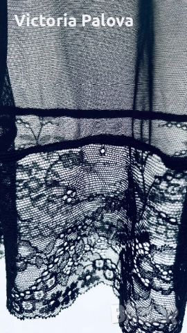 Ефирна черна блуза тюл с дантела, снимка 17 - Корсети, бюстиета, топове - 52234601