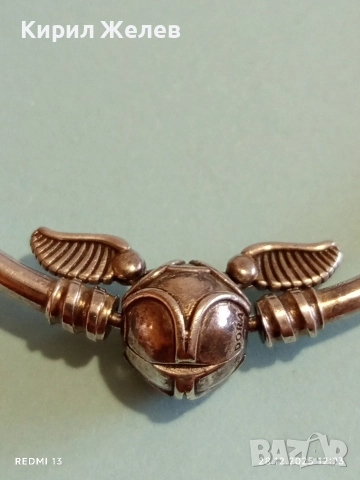 Сребърна гривна Pandora Moments Harry Potter със закопчалка златен снич 30847, снимка 2 - Гривни - 52918610