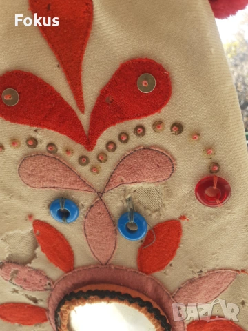 Стара шарена кукерска маска носия фолклор, снимка 5 - Антикварни и старинни предмети - 53291522