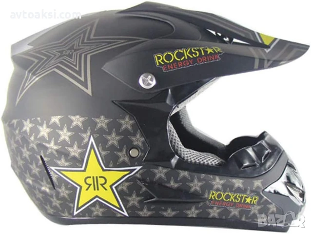 Каска Крос Мотор/Скутер/Бъги/Вело/АТВ Rockstar-MT-3, снимка 3 - Аксесоари и консумативи - 50588735