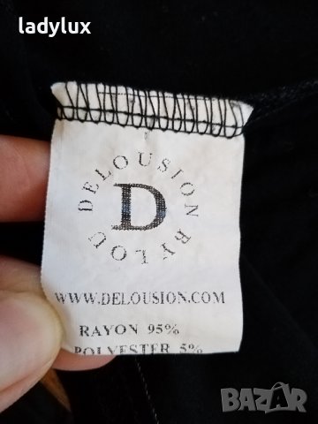 Delousion, с интересен надпис, Размер М. Код 1849, снимка 8 - Тениски - 37308700