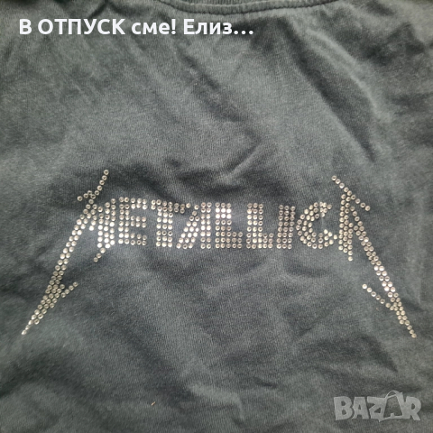 Тениска на Metallica с кристалчета лицензна на HM Divided, снимка 3 - Тениски - 51483282