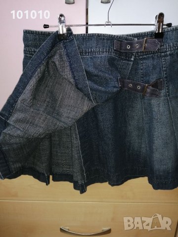 Плисирана дънкова пола, намалявам я, снимка 5 - Поли - 39951463