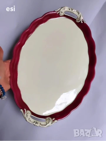 ⚜️ Немски порцелан ⚜️ Koenigszelt Овална порцеланова табла за сервиране 